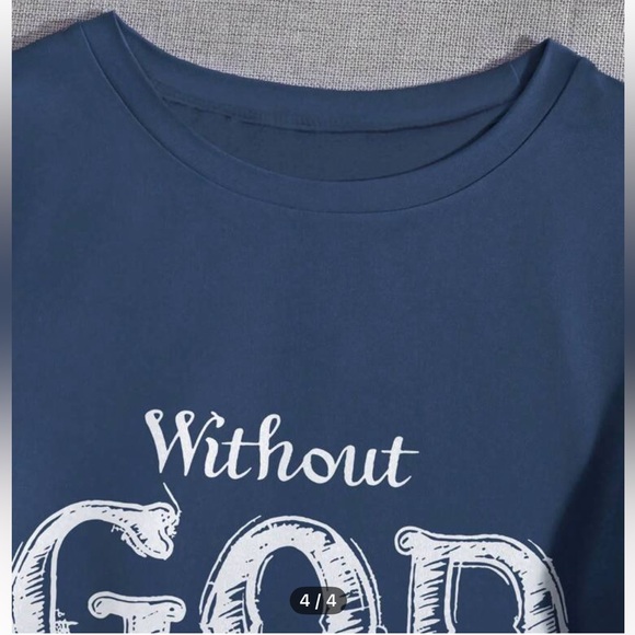 Women's Blue Graphic Tee Plus XXL NWT - Picture 4 of 4